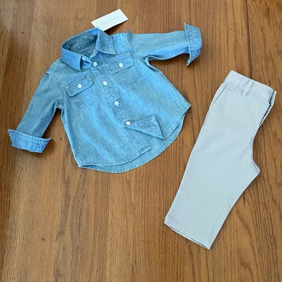 Ralph Lauren Classic Chambray Shirt and Chino Pants Set